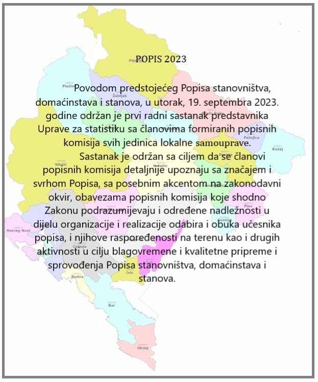 Održan prvi radni sastanak povodom predstojećeg Popisa stanovništva, domaćinstava i stanova