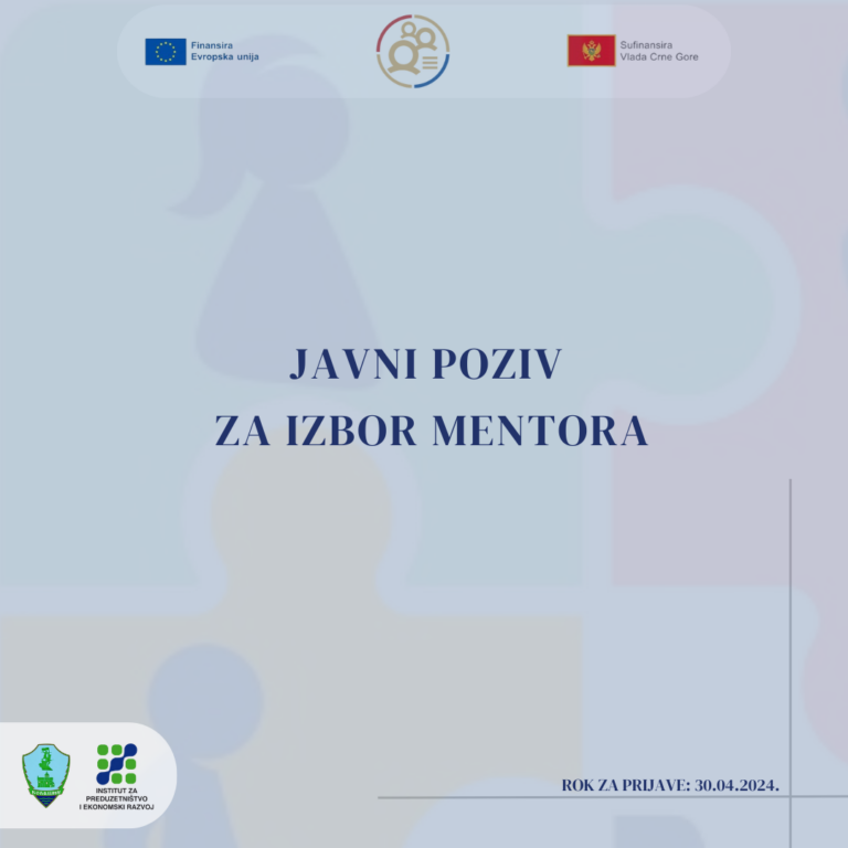 Javni poziv za izbor mentora